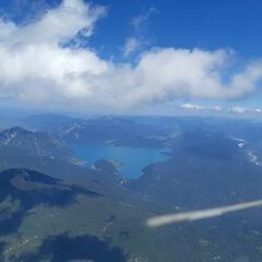Flugwegposition um 12:18:32: Aufgenommen in der Nähe von Garmisch-Partenkirchen, Deutschland in 2707 Meter